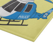 Niedliche Polizeiabteilung Hubschrauber Chopper Ca Schneidebrett (Ecke)
