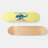 Niedliche Polizeiabteilung Hubschrauber Chopper Ca Skateboard (Horizontal)
