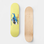 Niedliche Polizeiabteilung Hubschrauber Chopper Ca Skateboard (Vorderseite)