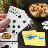 Niedliche Polizeiabteilung Hubschrauber Chopper Ca Spielkarten (In Situ)