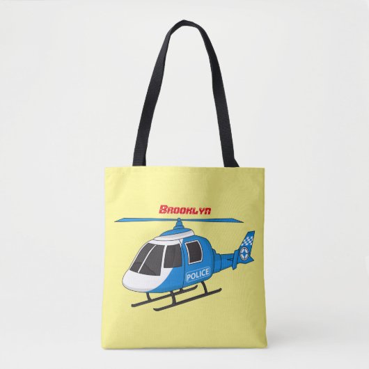 Niedliche Polizeiabteilung Hubschrauber Chopper Ca Tasche (Vorderseite)