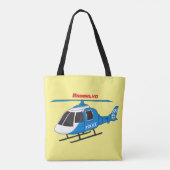 Niedliche Polizeiabteilung Hubschrauber Chopper Ca Tasche (Rückseite)