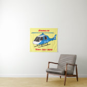 Niedliche Polizeiabteilung Hubschrauber Chopper Ca Wandteppich (Beispiel (Horizontal))
