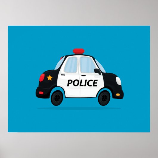 Niedliche Polizeiautobahn Art Poster (Vorne)