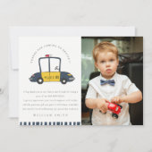 Niedliche Polizeiwagen Rettung Kinder Foto jedes A Dankeskarte (Vorderseite)