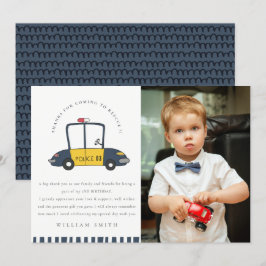 Niedliche Polizeiwagen Rettung Kinder Foto jedes A Dankeskarte