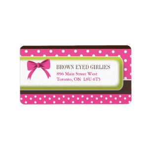 Niedliche Polk a Dot & Shipping Labels Adressaufkleber