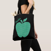 Niedliche Polka Dot Apple Black Teachers Tasche (Von Nahem)