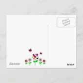 Niedliche Polka Dot Blume Postkarte (Rückseite)