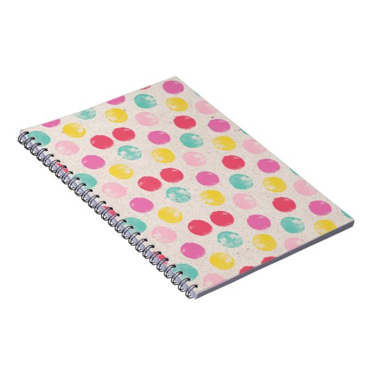 Niedliche Polka Dot Pattern Notizblock (Rechte Seite)
