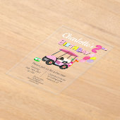 Niedliche Polka Dot Pink Girly Golf Acryleinladungen (Ablage )