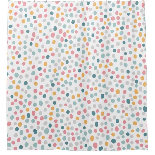 Niedliche Polka Dot Spottern Muster Duschvorhang (Vorderseite)