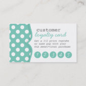 Niedliche Polka Dots Customer Loyalty Business Car Treuekarte (Rückseite)