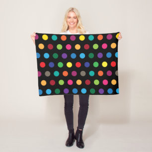 Niedliche Polka Dots Fleecedecke