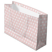 Niedliche Polka Dots Große Geschenktüte (Vorderseite Schrägansicht)