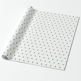 Niedliche polka dots l Green and white l Birthday Geschenkpapier