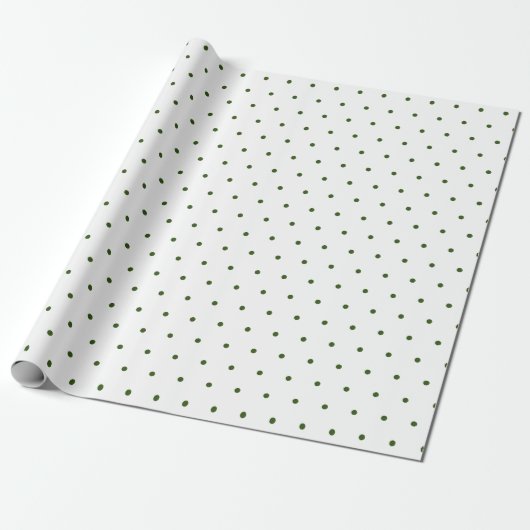 Niedliche polka dots l Green and white l Birthday Geschenkpapier (Ungerollt)