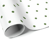 Niedliche polka dots l Green and white l Birthday Geschenkpapier (Rolleneckpunkt)