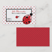 Niedliche Polka Dots & Ladybug MOMY Calling Card Telefonnummerkarte (Vorne/Hinten)