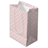 Niedliche Polka Dots Mittlere Geschenktüte (Vorderseite Schrägansicht)
