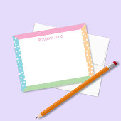 Niedliche Polka Dots Spring Oster Girly Stationery Mitteilungskarte