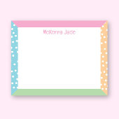 Niedliche Polka Dots Spring Oster Girly Stationery Mitteilungskarte