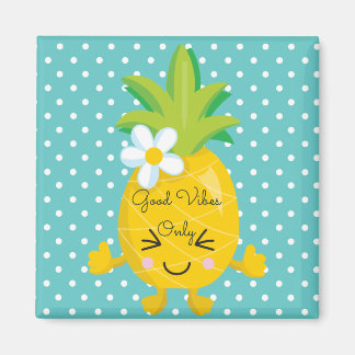 Niedliche Polka Dots und Ananas Magnet