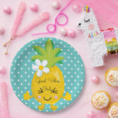 Niedliche Polka Dots und Ananas Pappteller (Party)
