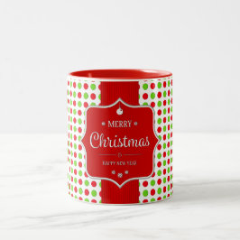Niedliche Polka Dots Weihnachten Zweifarbige Tasse