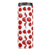 Niedliche Polka-Punkte aus der Roten Hand Thermosbecher (Rückseite)