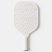Niedliche Polka-Punkte in Pastellfarben Pickleball Schläger (Rückseite)
