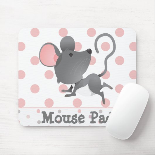 Niedliche Polka-Punkte Mousepad (Mit Mouse)
