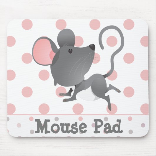 Niedliche Polka-Punkte Mousepad (Vorne)