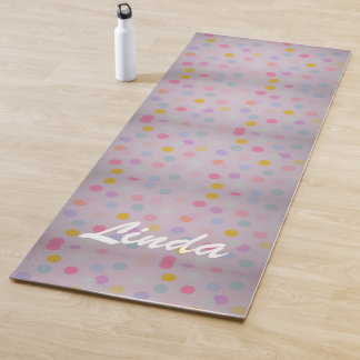 Niedliche Polka-Punkte Yogamatte