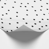 Niedliche Polkapunkte modernen Chicschwarzes Geschenkpapier (Ecke)