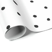 Niedliche Polkapunkte modernen Chicschwarzes Geschenkpapier (Rolleneckpunkt)