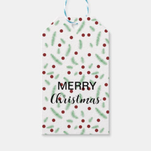 Niedliche Polska dot Christmas tree Red Green Geschenkanhänger