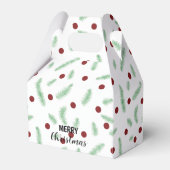 Niedliche Polska dot Christmas tree Red Green Geschenkschachtel (Vorderseite)