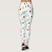 Niedliche Polska dot Christmas tree Red Green Leggings (Rückseite)