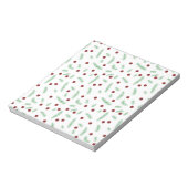 Niedliche Polska dot Christmas tree Red Green Notizblock (Rotiert)