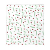 Niedliche Polska dot Christmas tree Red Green Notizblock (Vorderseite)