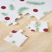 Niedliche Polska dot Christmas tree Red Green Puzzle (Seite)