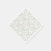 Niedliche Polska dot Christmas tree Red Green Serviette (Ecke)