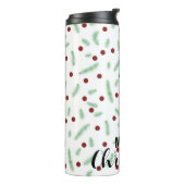 Niedliche Polska dot Christmas tree Red Green Thermosbecher (Nach links gedreht)