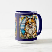 Niedliche Pomeranian-Kaffeetasse Tasse (VorderseiteRechts)
