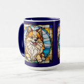 Niedliche Pomeranian-Kaffeetasse Tasse (Vorderseite Links)