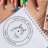 Niedliche Pony Princess Dieses Buch gehört zu Kid' Permastempel