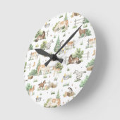 Niedliche Ponys Runde Wanduhr (Winkel)