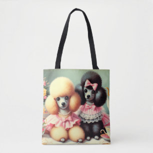 Niedliche Poodle-Illustration Tasche