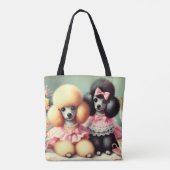 Niedliche Poodle-Illustration Tasche (Rückseite)